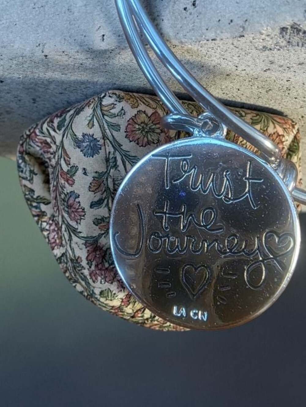 Alex and Ani Trust the Journey Cross Bangle Bracelet - Picture 3 of 3